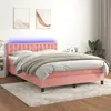 Image de Sommier À Lattes De Lit Avec Matelas Et Led Rose 140x200 Cm Vidaxl