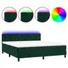 Image de Vidaxl sommier à lattes de lit matelas et led vert foncé 160x200 cm