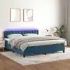 Image de Sommier    Lattes De Lit Matelas Et Led Bleu Fonc © 160x200 Cm Vidaxl