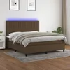 Image de Sommier    Lattes De Lit Matelas Et Led Marron Fonc © 180x200cm Vidaxl