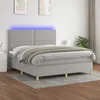 Image de Sommier À Lattes De Lit Et Matelas Et Led Gris Clair 180x200 Cm Vidaxl