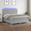 Image de Sommier À Lattes De Lit Et Matelas Et Led Gris Clair 180x200 Cm Vidaxl