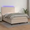 Image de Sommier À Lattes De Lit Avec Matelas Led Cappuccino 140x190 Cm Vidaxl