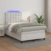 Image de Sommier À Lattes De Lit Avec Matelas Et Led Blanc 120x200 Cm Vidaxl