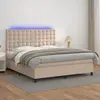 Image de Sommier À Lattes De Lit Avec Matelas Led Cappuccino 180x200 Cm Vidaxl