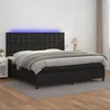 Image de Sommier À Lattes De Lit Avec Matelas Et Led Noir 200x200 Cm Vidaxl