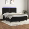 Image de Sommier À Lattes De Lit Avec Matelas Et Led Noir 180x200 Cm Vidaxl