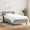 Image de Sommier À Lattes De Lit Avec Matelas Gris Clair 80x200 Cm Tissu Vidaxl
