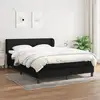 Image de Sommier À Lattes De Lit Avec Matelas Noir 140x200 Cm Tissu Vidaxl