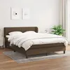 Image de Sommier À Lattes De Lit Avec Matelas Marron Foncé 140x200 Cm Vidaxl