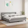 Image de Sommier À Lattes De Lit Avec Matelas Gris Clair 180x200cm Tissu Vidaxl