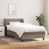 Image de Sommier À Lattes De Lit Avec Matelas Taupe 90x190 Cm Tissu Vidaxl