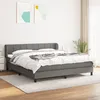 Image de Sommier    Lattes De Lit Avec Matelas Gris Fonc © 180x200cm Tissu Vidaxl