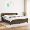 Image de Sommier À Lattes De Lit Avec Matelas Marron Foncé 160x200 Cm Vidaxl