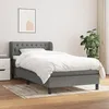 Image de Sommier À Lattes De Lit Avec Matelas Gris Foncé 100x200cm Tissu Vidaxl