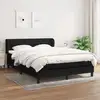 Image de Sommier À Lattes De Lit Avec Matelas Noir 140x200 Cm Tissu Vidaxl