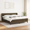Image de Sommier À Lattes De Lit Avec Matelas Marron Foncé 160x200 Cm Vidaxl