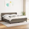 Image de Sommier À Lattes De Lit Avec Matelas Taupe 180x200 Cm Tissu Vidaxl