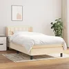 Image de Sommier    Lattes De Lit Avec Matelas Cr ¨me 90x200 Cm Tissu Vidaxl