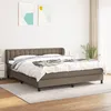 Image de Sommier À Lattes De Lit Avec Matelas Taupe 180x200 Cm Tissu Vidaxl