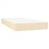 Image de Vidaxl sommier à lattes de lit avec matelas crème 80x200 cm tissu