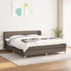 Image de Sommier À Lattes De Lit Avec Matelas Taupe 160x200 Cm Tissu Vidaxl
