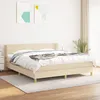 Image de Sommier    Lattes De Lit Avec Matelas Cr ¨me 180x200 Cm Tissu Vidaxl