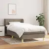 Image de Sommier À Lattes De Lit Avec Matelas Taupe 90x200 Cm Tissu Vidaxl
