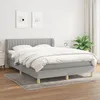 Image de Sommier    Lattes De Lit Avec Matelas Gris Clair 140x190cm Tissu Vidaxl