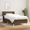 Image de Sommier À Lattes De Lit Avec Matelas Marron Foncé 90x190 Cm Vidaxl