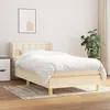 Image de Sommier À Lattes De Lit Avec Matelas Crème 80x200 Cm Tissu Vidaxl