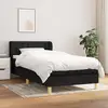 Image de Sommier À Lattes De Lit Avec Matelas Noir 90x200 Cm Tissu Vidaxl
