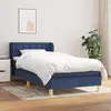 Image de Sommier    Lattes De Lit Avec Matelas Bleu 90x200 Cm Tissu Vidaxl