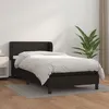Image de Sommier À Lattes De Lit Avec Matelas Noir 90x190 Cm Similicuir Vidaxl