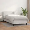 Image de Sommier À Lattes De Lit Avec Matelas Blanc 100x200cm Similicuir Vidaxl