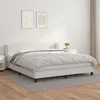 Image de Sommier À Lattes De Lit Avec Matelas Blanc 180x200cm Similicuir Vidaxl