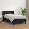 Image de Sommier À Lattes De Lit Avec Matelas Noir 90x200 Cm Similicuir Vidaxl