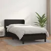 Image de Sommier À Lattes De Lit Avec Matelas Noir 100x200 Cm Similicuir Vidaxl