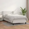 Image de Sommier À Lattes De Lit Avec Matelas Blanc 100x200cm Similicuir Vidaxl