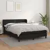 Image de Sommier À Lattes De Lit Avec Matelas Noir 140x190 Cm Similicuir Vidaxl