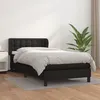 Image de Sommier À Lattes De Lit Avec Matelas Noir 80x200cm Similicuir Vidaxl