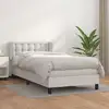 Image de Sommier À Lattes De Lit Avec Matelas Blanc 80x200 Cm Similicuir Vidaxl