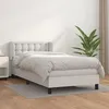 Image de Sommier À Lattes De Lit Avec Matelas Blanc 90x190 Cm Similicuir Vidaxl
