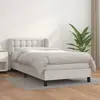 Image de Sommier À Lattes De Lit Avec Matelas Blanc 90x200 Cm Similicuir Vidaxl