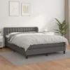 Image de Sommier À Lattes De Lit Avec Matelas Gris 140x200 Cm Similicuir Vidaxl
