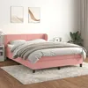 Image de Sommier    Lattes De Lit Avec Matelas Rose 140x190 Cm Velours Vidaxl