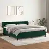 Image de Sommier À Lattes De Lit Et Matelas Vert Foncé 180x200cm Velours Vidaxl