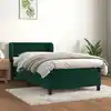 Image de Sommier À Lattes De Lit Avec Matelas Vert Foncé 90x200 Cm Vidaxl