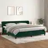 Image de Sommier À Lattes De Lit Et Matelas Vert Foncé 200x200cm Velours Vidaxl