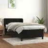 Image de Sommier    Lattes De Lit Avec Matelas Noir 90x190 Cm Velours Vidaxl